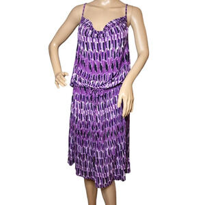 Lane Bryant Jersey Knit Purple Drawstring Waist Sleeveless Dress Size 18/20 2X